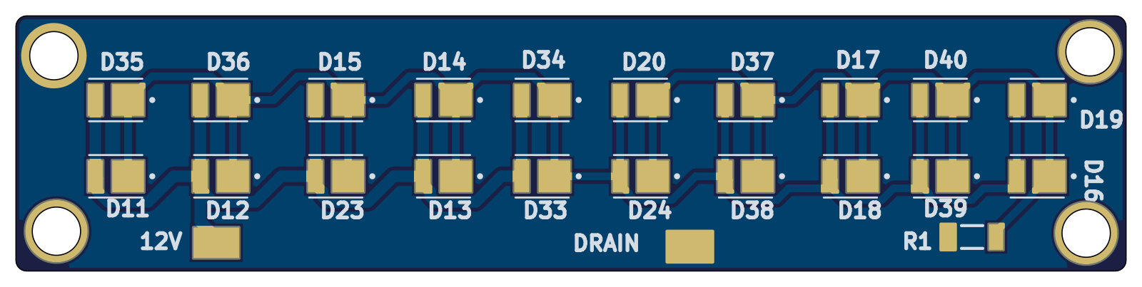 RTM LED light bar PCB